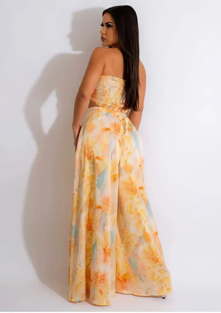 A Fresh Start Pants Set-Yellow