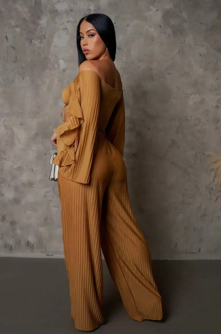 My Night Two Piece Set- Brown