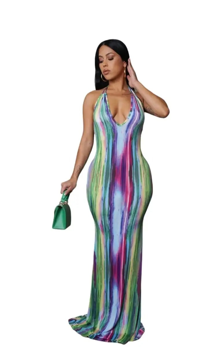 Galatia Maxi Dress- Green