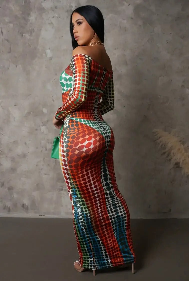 My Crowning Moment Maxi Dress- Orange Multi