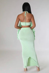 Camille Two Piece Set- Mint Cream