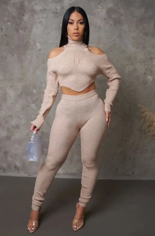 Feeling Up Two Piece Set - Oatmeal