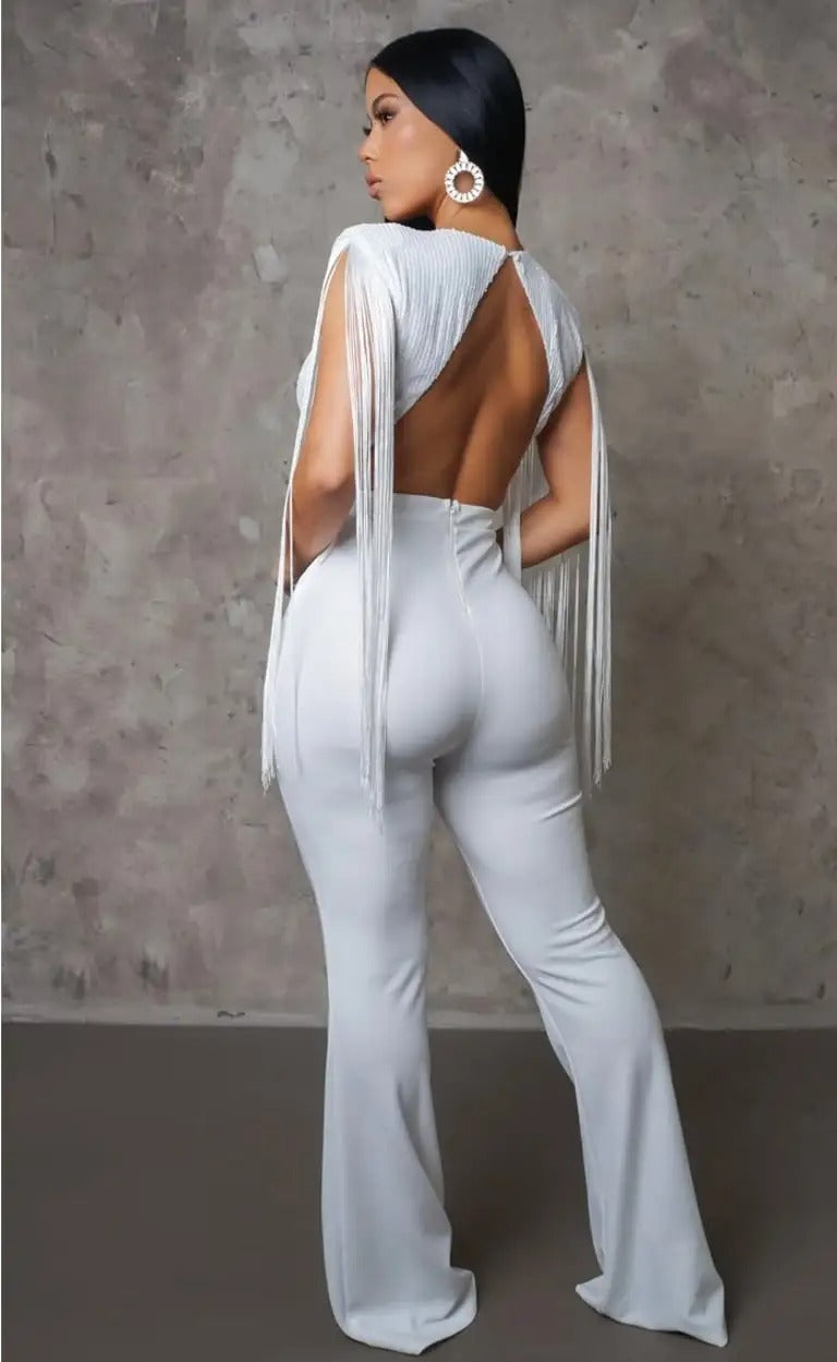 A Mind Game Jumpsuit - White