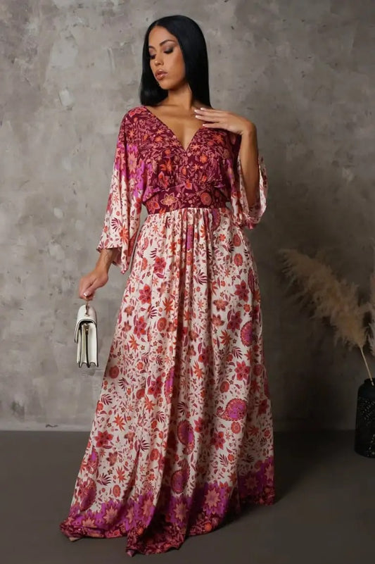 Breath Of Fresh Air Maxi Dress- Multi